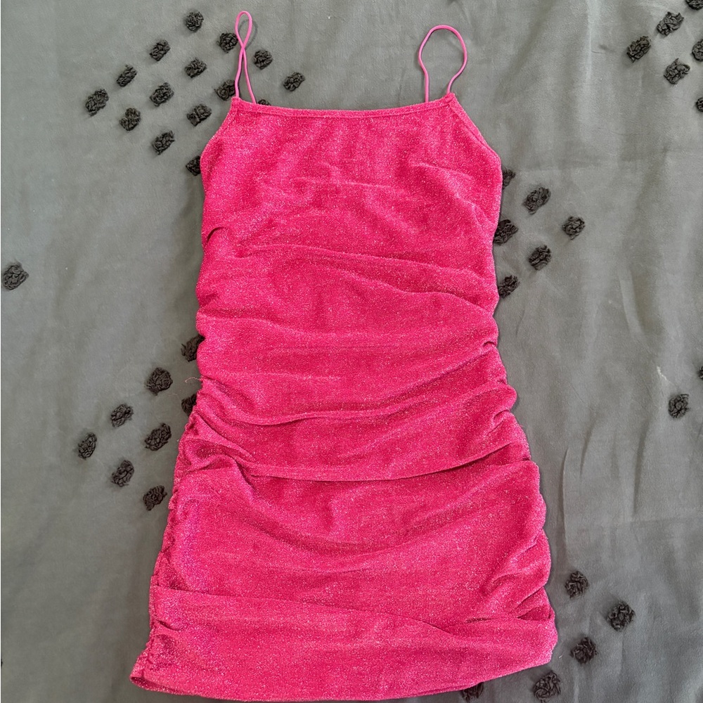 SHEIN pink sparkle mini dress